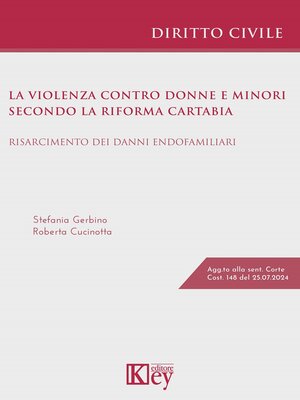 cover image of La violenza contro donne e minori secondo la riforma Cartabia